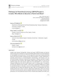 B she has to share a room with her sister. Pdf Pathways To Parenthood Among Lgbtiq People In Croatia Who Wants To Become A Parent And How