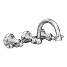 Moen chrome wall mount bathtub faucet. Moen Ts416 Waterhill Wall Mount Bathroom Faucet Trim Chrome Plumbing Online Canada