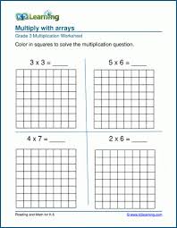 Below you will find the various worksheet types both in html and pdf format. Multiply With Arrays Worksheets K5 Learning