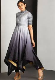 Beautiful Asymmetrical Dress With Beautiful Detailing In 2020 Fashion Show Dresses Model Dress Churidar Designs