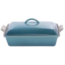 Maybe you would like to learn more about one of these? Le Creuset 4 Qt Rectangular Caribbean Blue Stoneware Casserole Dish With Cover 12 L X 9 W X 2 3 4 H
