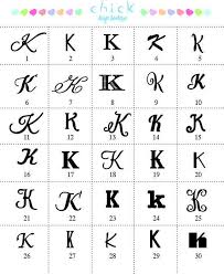 Monogram Letter K Cake Topper Unique Traditional Fonts A B C Etsy Letter L Tattoo Monogram Letters L Tattoo