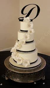 Black And White Wedding Cakes With Bling Black White Bling Black And White Wedding Cake Wedding Cakes With Flowers Wedding Cakes Blue