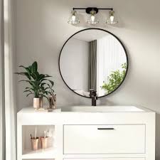 Bathroom Mirror Cermin Bilik Mandi Wall Mirror Round decorative mirror  Dressing Mirror Toilet Mirror 60/50/40CM镜子