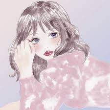 ピンクでアンニュイな女の子 | イラスト, かわいい画像, 可愛い女の子 イラスト