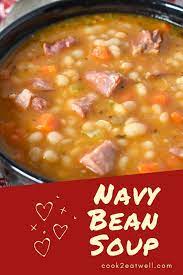 Navy Bean Soup Bean Soup Recipes Ham Soup Recipes Ham And Bean Soup
