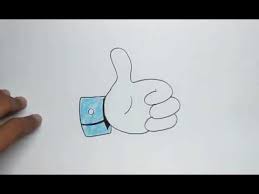 How do you make thumbs up on facebook? How To Draw Cartoon Thumbs Up Youtube
