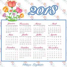 Calendário 2018 Com Feriados Para Imprimir Calendario 2018 Para Baixar Graca Layouts Design Personalizacao E Criacao Arte Digital Modelos De Calendario Kit Festa Personalizado Agendas