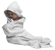 Fold over both the towel and apron in half. Baby Bath Towel Apron Super Soft 100 Cotton Hands Free Splash Wrap Robe White Ebay