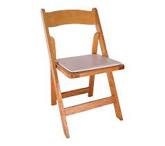 Linon keira pad folding chair. Chair Natural Oak Wood Folding Chair With Padded Seat Allie S Party Equipment Rentals