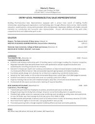 Entry Level Pharmaceutical Sales Resume Templates At Allbusinesstemplates Com