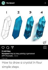 Flo Floortjesart 4 21649 Likes Floortjesart Step By Step Painting A Gemstone App Procreate Mor Digital Painting Tutorials Crystal Drawing Digital Art Tutorial