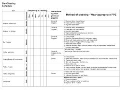 Check spelling or type a new query. Bar Cleaning Schedule