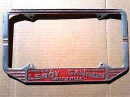 RARE LEROY CANNON VW PORSCHE GREENVILLE SC Vintage Dealer License Plate  Frame