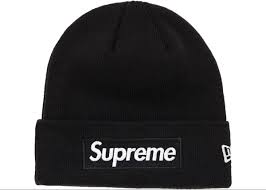 Supreme New Era Box Logo Beanie Fw18 Black In 2021 Supreme Clothing Beanie Supreme Hat