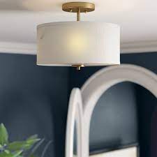 Learn how i upgraded a ceiling light shade with things i already had at home. Flush Mount Drum Ceiling Light Wayfair