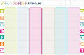 Pin On Weekly Calendar Template