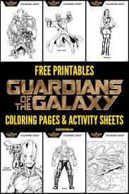 Comic con marvel animated giveaways feature guardians of the. Free Printable Marvel Guardians Of The Galaxy Coloring Pages And Activity Sheets Comic Con Family