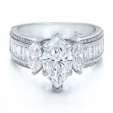 Custom Three Stone Marquise And Baguette Diamond Engagement Ring 100635 Seattle Bellevue Joseph Jewelry Trending Engagement Rings Vintage Engagement Rings Gorgeous Engagement Ring