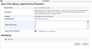 Powerschool Printing Address Labels Reportworks