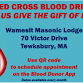Wamesit Masonic Lodge Blood Drive event in Tewksbury, MA