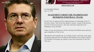 For now, they'll be the washington football team. Washington Football Team Name Nfl Team Name Logo Change Wusa9 Com