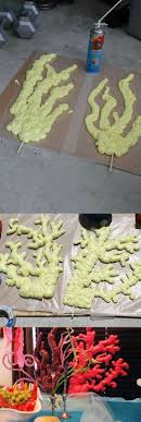 Maybe you would like to learn more about one of these? Diy Coral Reef Prop Party Decor Things You Ll Need Large Cardboard Wood Surface Lined With Wax Paper Wood Dowe Mermaid Party Decorations Craft Party Crafts