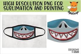 You may also like great white shark or reef shark clipart! Funny Shark Teeth Sublimation Design For Masks 793289 Sublimation Design Bundles