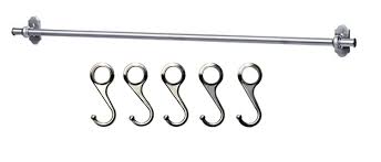 Stainless steel kitchen rack ikea. Ikea Steel Kitchen Organizer Set 31 Inch Rail 5 Hooks Buy Online At Best Price In Uae Amazon Ae