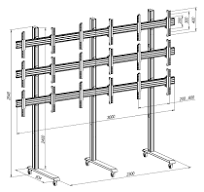 Стойка для видеостены 3×3 VSP4433W - KSL