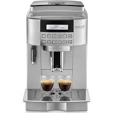 The machine does not deliver coffee, but only water is caused due to ground coffee may be then clean the infuser and the inside of the machine. Espressor Automat De Longhi Magnifica 22 360 S 1450 W 15 Bar Display Lcd Cappuccino Argintiu Emag Ro