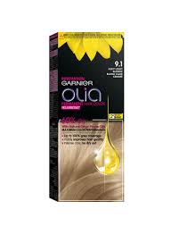This is actually the go to solution. Garnier Hair Color Olia Ashy Light Blonde 9 1