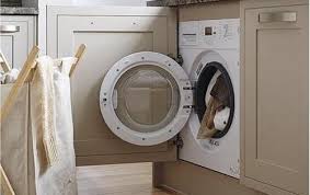 We will review and answer your question shortly. Integrated Home Appliances And Attractive Cabinets Creating Neat Interior Design Home Appliances Washing Machine In Kitchen Small Utility Room