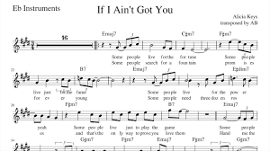 Feb 17, 2004 · with no one to share with no one who truly cares for me chorus some people want it all but i don't want nothin' at all if it ain't you, baby if i ain't got you, baby some people want diamond. If I Ain T Got You Alicia Keys Cover Sheet Music Pdf Lyrics Chords Youtube