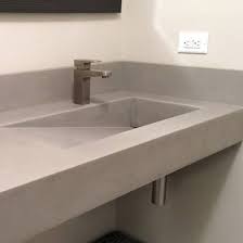 polished concrete sinks and concrete basins