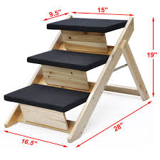 New Portable Folding 2 In 1 Wooden Pet Ramp Stairs Dog Cat Animal Steps Ladder Dog Stairs Pet Ramp Pet Stairs