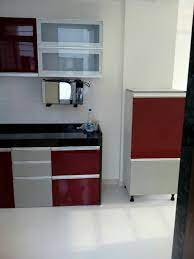 L Shaped Modular Kitchen Semi Tall Unit Wall Cabinets Small Modular Kitchen Acrylic Kitch L Shaped Modular Kitchen Crockery Cabinet Wardrobe Design Bedroom