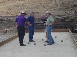 The standard bocce ball court is 13 feet wide and 91 feet long, or 4 by 28 meters. Bocce Wikipedia