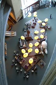 Great Definition Of Space Could Be Good For 1st Floor Or 2nd Floor Prefunction Seating Lobby Design Hotel Lobby Design Office Lobby Design