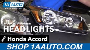 how to replace headlights 08 12 honda accord