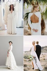 28 Modern Wedding Dresses For Minimalist Brides And Intimate Weddings Beachy Wedding Dress Wedding Dress Necklines White Wedding Dresses