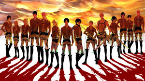 A história gira em torno do personagem eren yeager em um mundo onde a humanidade vive rodeada por enormes muralhas para se proteger de criaturas gigantescas, os titãs. Equipo De Reconocimiento Shingeki No Kyojin Attack On Titan Anime Attack On Titan Attack On Titan Levi