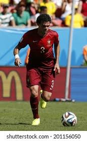 Pepe of portugal headbutted thomas muller, and got a red card. Brasilia June 26 2014 Pepe On Stock Photo Edit Now 201156050