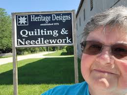 Had a great day shop hoppin'!! I did 7 shops today, Viking Sewing in  Vinton, Heritage Designs in Main Amana, Fern Hill in South Amana. Then  straight south to Rainbows and Calico