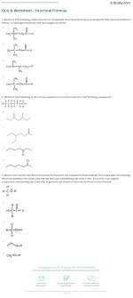 Quiz Worksheet Structural Formula Study Com