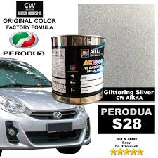 Kenali code warna cat kereta pilihan bayyali enterprise. S28 Glittering Silver Perodua Touch Up Myvi Axia Bezza Alza Cw Aikka Aerosol Diy Cat Spray 0 5liter 1liter Kereta Shopee Malaysia