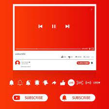 Video Player Interface Subscription Button And Bell Player Video You Png And Vector With Transparent Background For Free Download Social Media Banner Film Background Kids Background