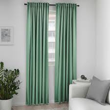 Majgull Zaslony Zaciemniajace Para Zielony 145x300 Cm Kupuj Dzisiaj Ikea Block Out Curtains Blackout Curtains Curtains