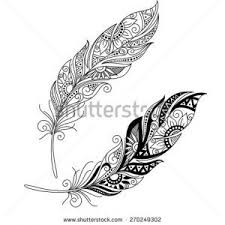 F884 Vector Vector Peerless Decorative Feather Tribal Design Tattoo 270249302 Jpg 300 300 Feather Tattoos Feather Tattoo Design Mandala Feather