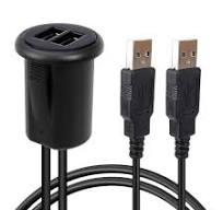 Amazon.com: DAMAVO 2 Ports Dual Car USB Port 2.0 Male to Female USB Cable  AUX Flush Mount, YM1240 Car Mount Extension Cable with Buckle for Car Truck  ...